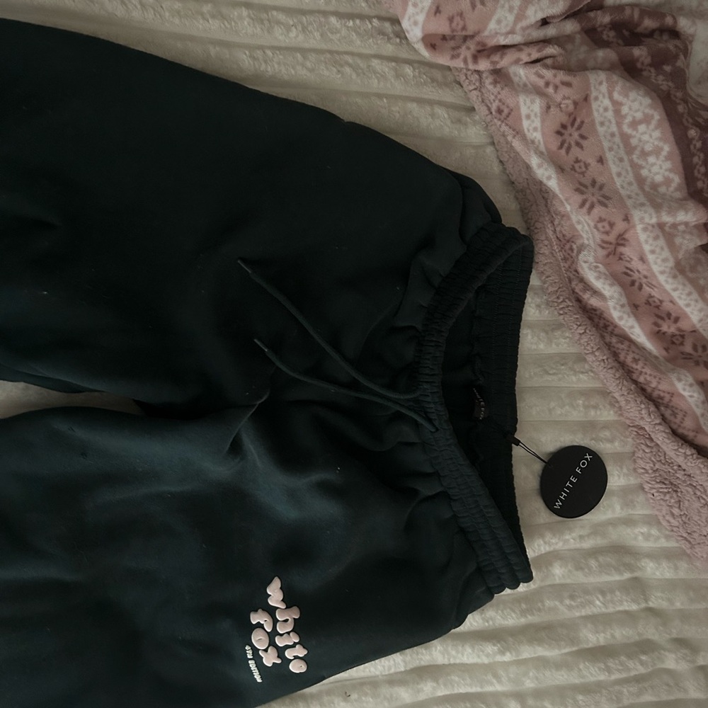 White Fox Black Joggers